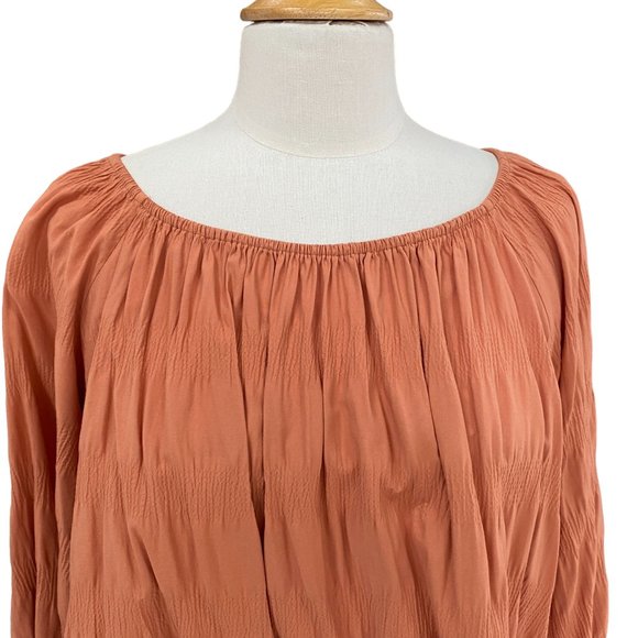 Elizabeth and James Boho Slouchy Shirt Flowy Peasant Festival Coachella Sz L/XL - Picture 4 of 16